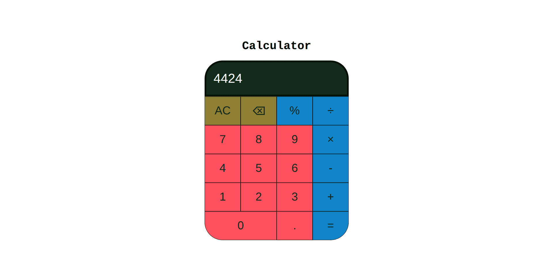Screenshot of Calculator